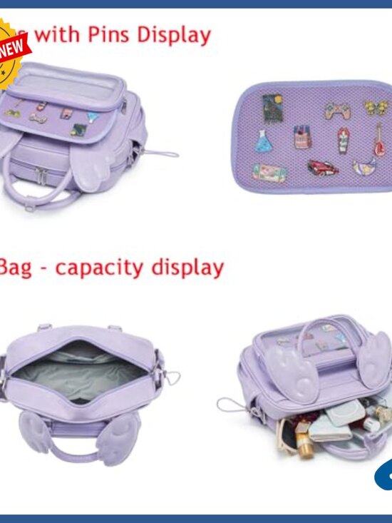 Y2K Angel Wing Ita Bag 3-in-1 Convertible Backpack Crossbody Handbag